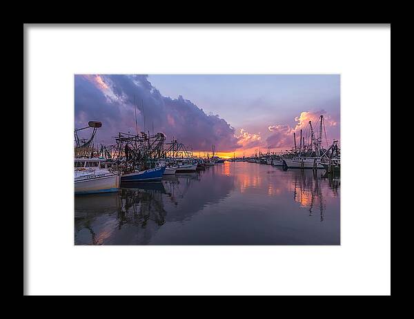 Harbor Framed Print featuring the photograph Harbor of color by Brian Wright