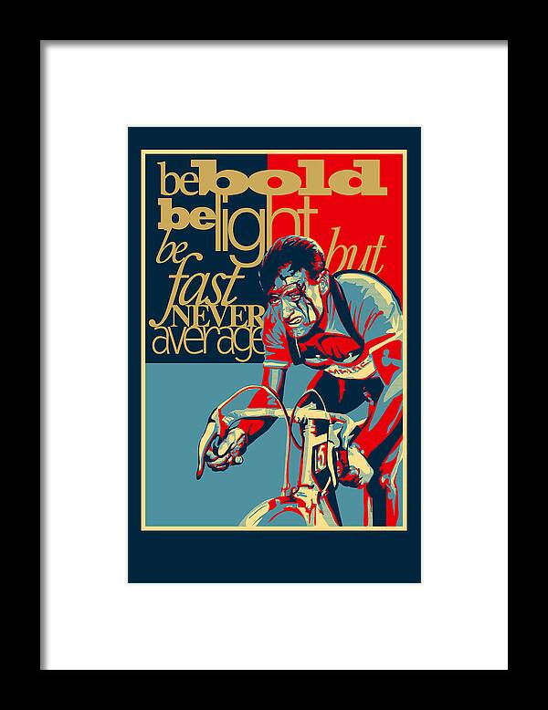 Vintage Tour De France Framed Print featuring the painting Hard as Nails vintage cycling poster by Sassan Filsoof