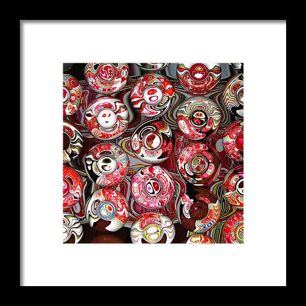 Abstract Framed Print featuring the digital art Hard Candies by Wendy J St Christopher