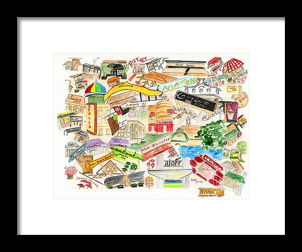 Harlem Collage Framed Print featuring the painting Harlem Collage by AFineLyne