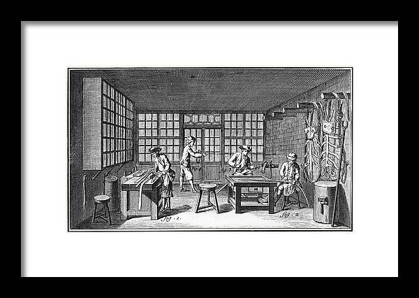 18th Century Framed Print featuring the painting Harness-maker, 18th Century by Granger