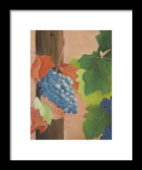 Italy Framed Print featuring the pastel Harvest Time by Carol Corliss