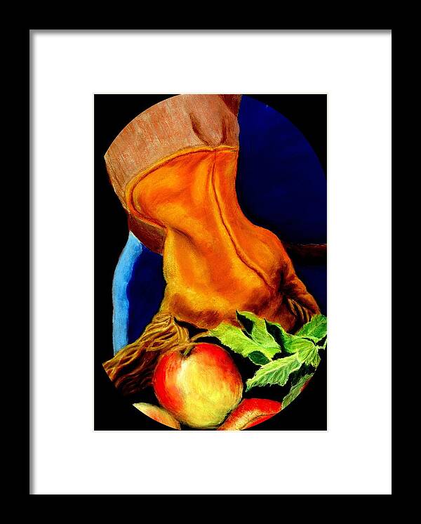 Harvest Framed Print featuring the pastel Harvest Time Pastel by Antonia Citrino