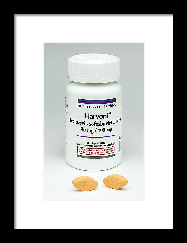 Harvoni Framed Print featuring the photograph Harvoni Hepatitis C Drug by George Post