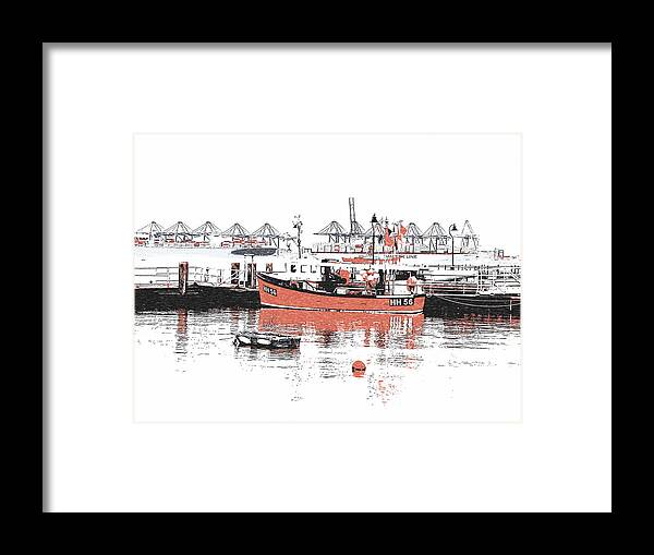 Richard Reeve Framed Print featuring the photograph Harwich - Fishing Boat by Richard Reeve