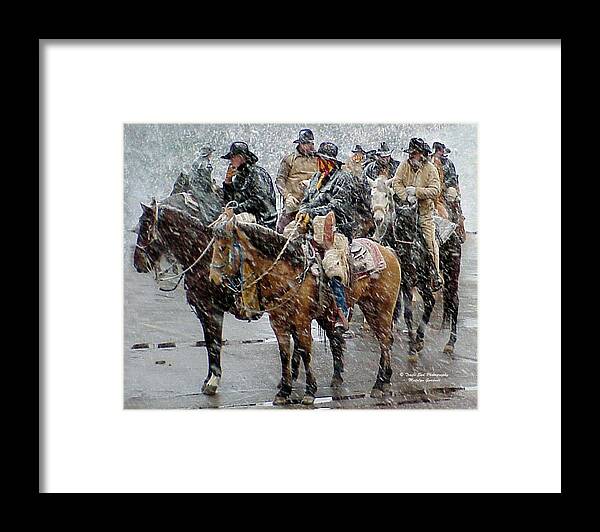 Western Framed Print featuring the photograph Hashknife Pony Express by Matalyn Gardner