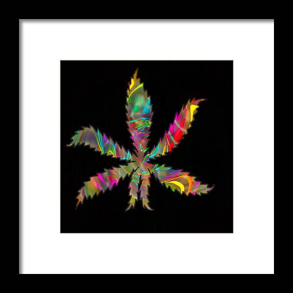 Marijuana Framed Print featuring the digital art Have a nice day by Kevin Caudill