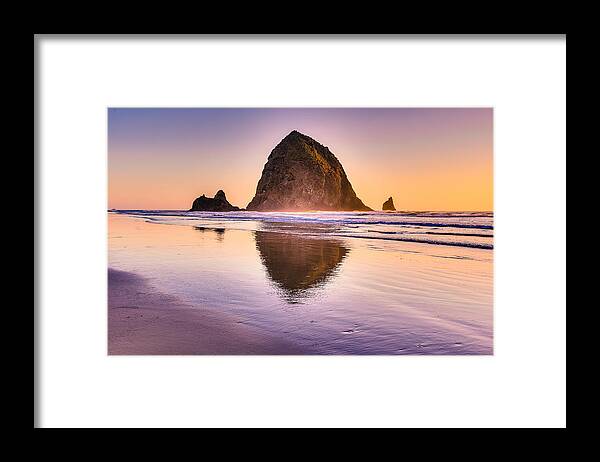 Haystack Rock Framed Print featuring the photograph Haystack Rock by Adam Mateo Fierro