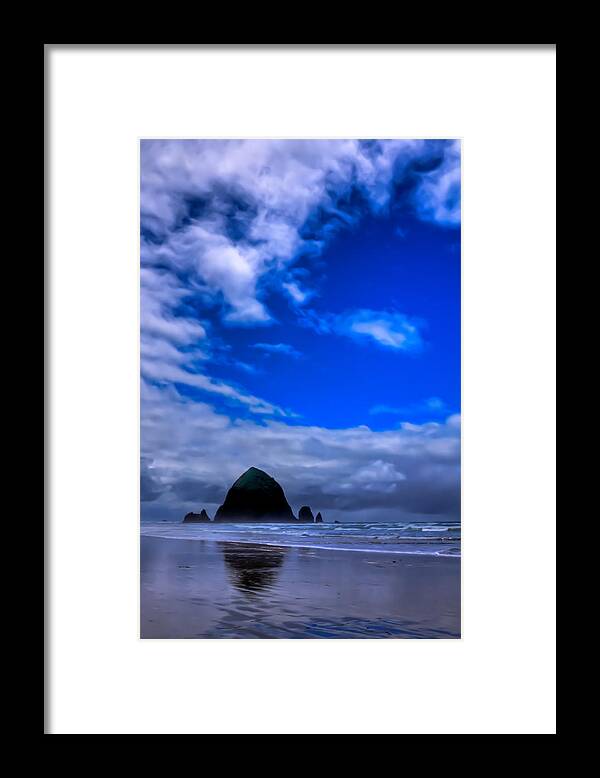Cannon Beach Framed Print featuring the photograph Haystack Rock in Cannon Beach Oregon by David Patterson