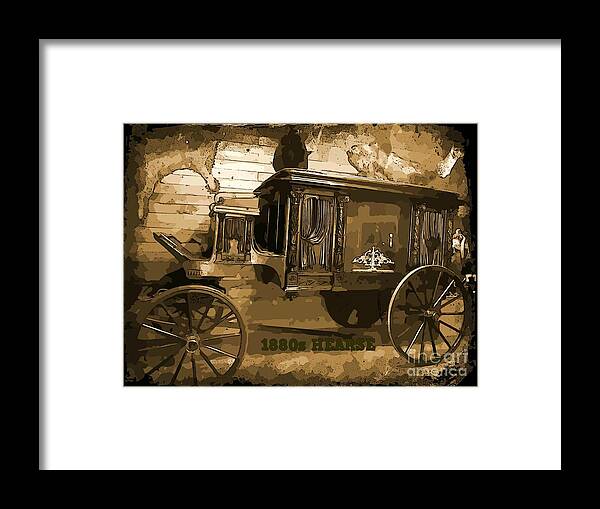 Hearse Images Framed Print featuring the photograph Hearse Poster by Crystal Loppie