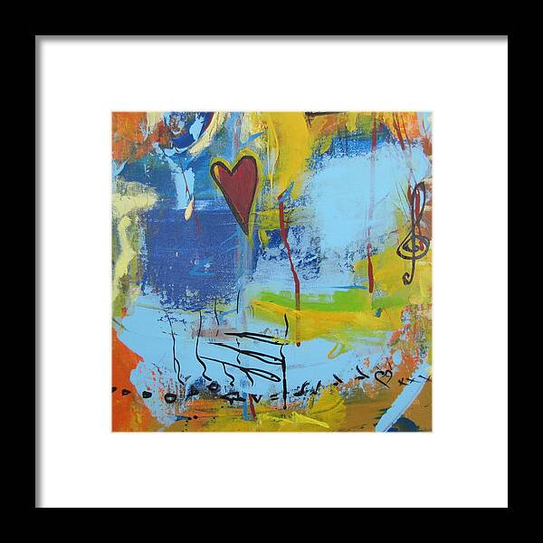 Heart Framed Print featuring the painting Heart 3 by Francine Ethier