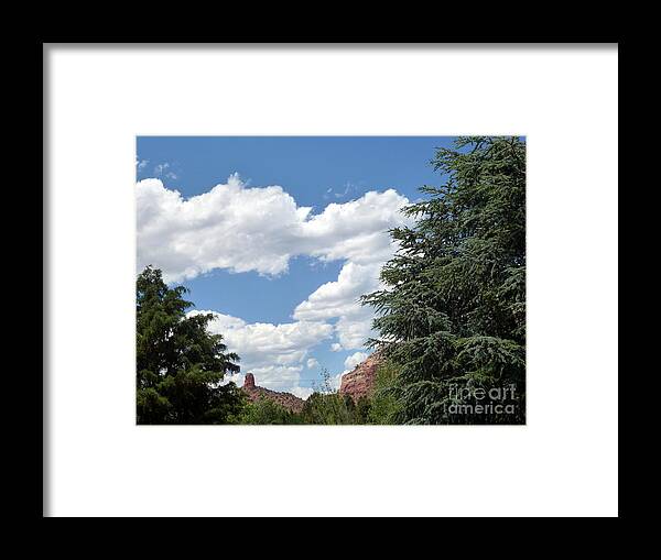 Heart Cloud Framed Print featuring the photograph Heart Cloud Sedona CPD by Mars Besso