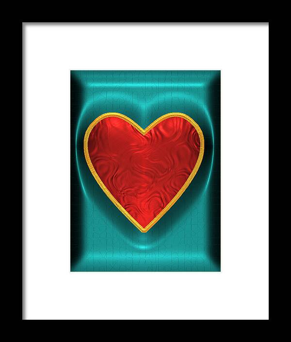 Heart Framed Print featuring the digital art Heart-held 2 by Wendy J St Christopher
