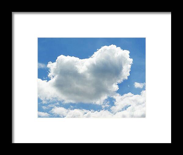 Heart Framed Print featuring the pyrography Heart in the clouds by Karin Ravasio