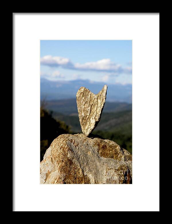 Heart Framed Print featuring the photograph Heart on a Journey by Lainie Wrightson