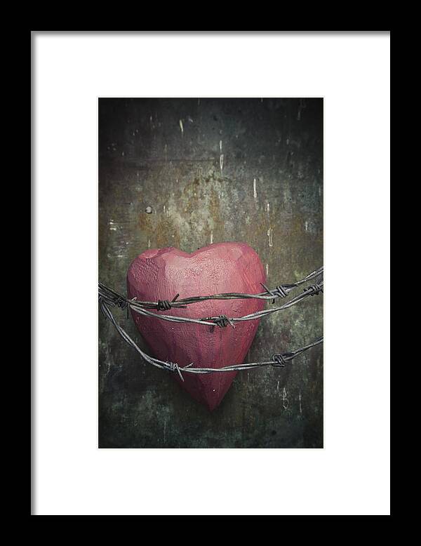 Abstract Framed Print featuring the photograph Heartbreak by Maria Heyens