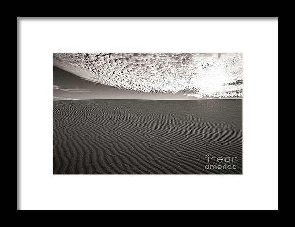 White Sands Framed Print featuring the photograph Heaven and Earth by Sherry Davis