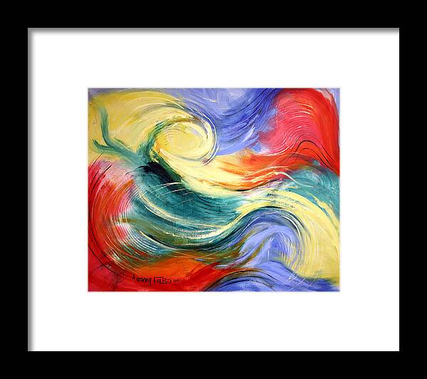 Abstract Framed Print featuring the painting Heaven by Anthony Falbo