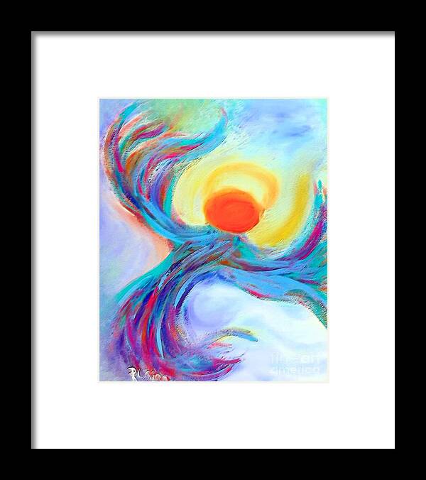 Angel Art Framed Print featuring the painting Heaven Sent Digital Art Painting by Robyn King
