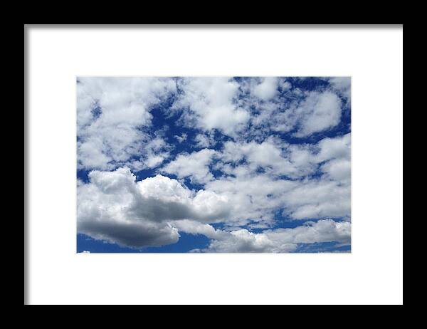 Beautiful Blue Clouds Framed Print featuring the photograph Heaven by Sue Morris