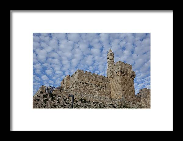Jerusalem Framed Print featuring the photograph Heavenly dialog in Jerusalem by Rita Adams