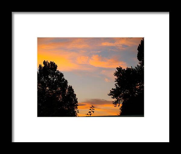 Sunset Framed Print featuring the photograph Heavenly Orange by Roseann Errigo