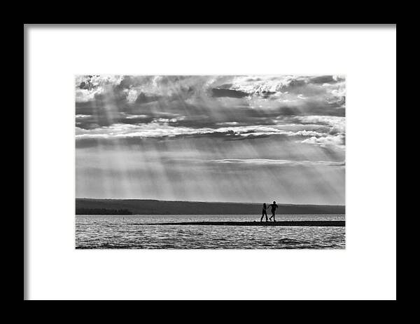 Water Framed Print featuring the photograph Heaven's Rays by Monroe Payne