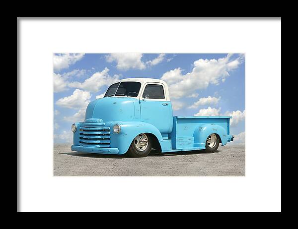 Chevy Truck Framed Print featuring the photograph Heavy Duty Chevy Truck by Mike McGlothlen