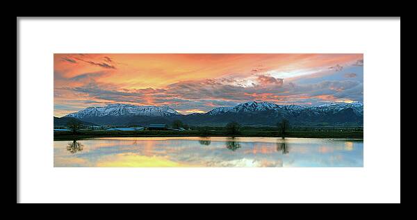 Sunset Framed Print featuring the photograph Heber Valley Sunset by Wasatch Light