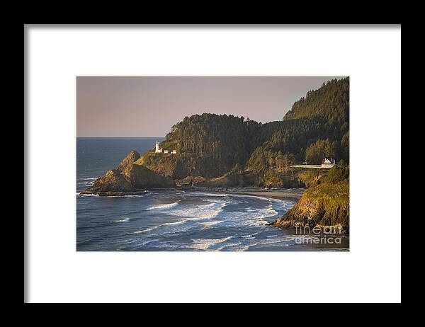 Oregon Framed Print featuring the photograph Heceta Head Lighthouse - Oregon by Brian Jannsen