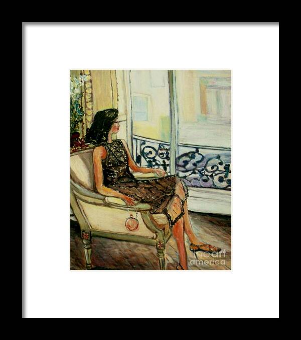 Figurative Framed Print featuring the painting Heddy by Helena Bebirian