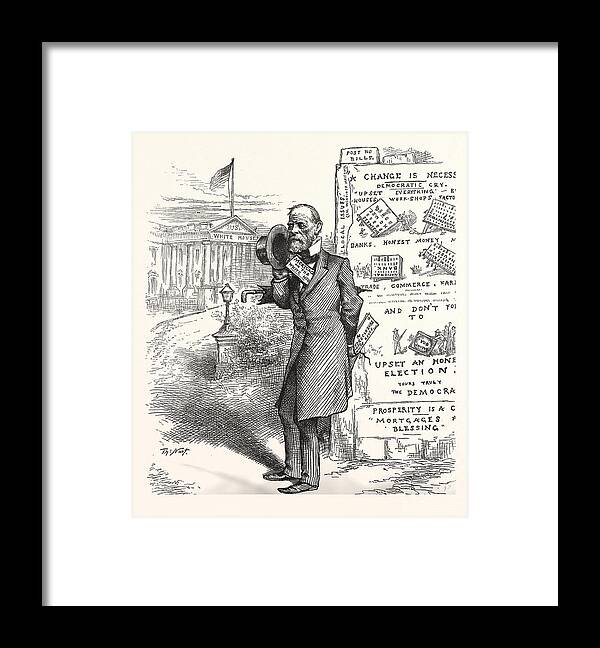 Height Framed Print featuring the drawing Height Of English Ambition, Engraving 1880, Us, Usa, America by American School