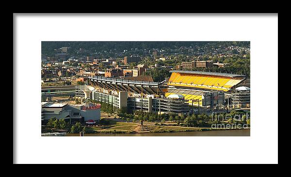 Heinz Field Framed Print featuring the photograph Heinz Field Afternoon Panorama by Adam Jewell