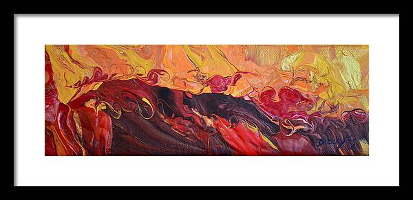 Modern Framed Print featuring the painting Hell-bent by Donna Blackhall