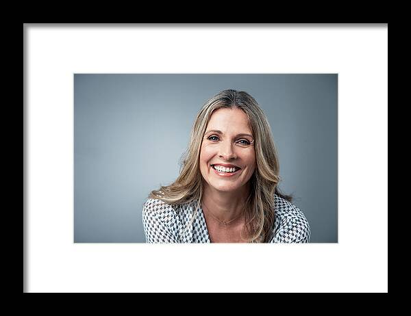 Mature Adult Framed Print featuring the photograph Her confidence just shines by Shapecharge
