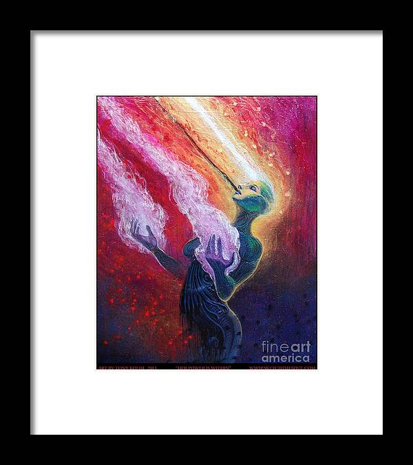 Tony Koehl Framed Print featuring the painting Her Power is Within by Tony Koehl