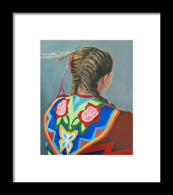 Native American Framed Print featuring the painting Heritage by Jill Ciccone Pike