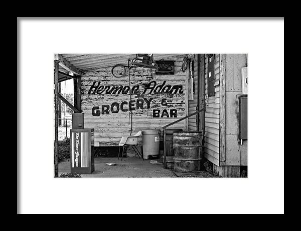 New Orleans Framed Print featuring the photograph Herman Had It All bw by Steve Harrington