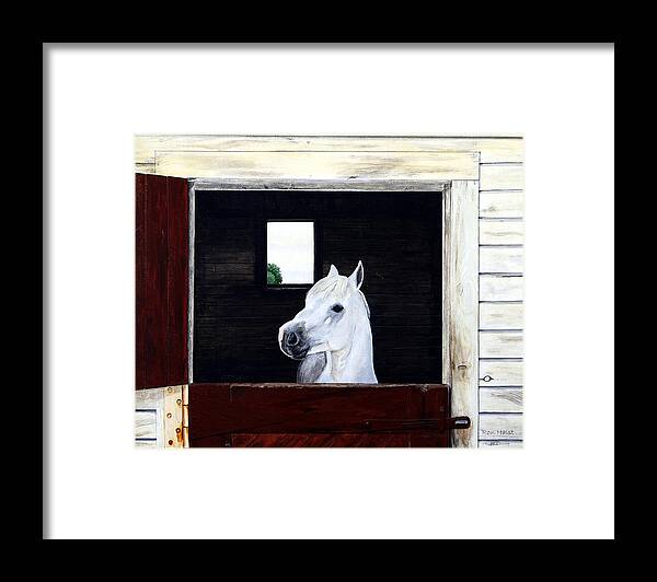 Horse Framed Print featuring the painting Hero by Ron Haist