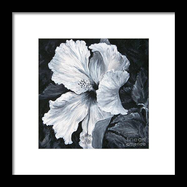 Hibiscus Framed Print featuring the painting Hibiscus 1 by Deborah Smith
