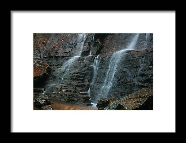 Landscape Framed Print featuring the photograph Hickory Trail Falls by Scott Cunningham