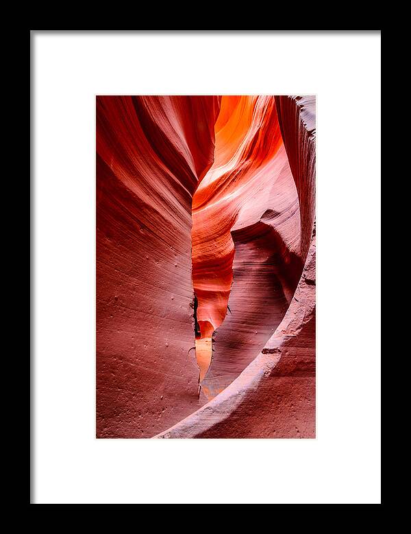 Antelope Canyon Framed Print featuring the photograph Hidden by Jason Chu