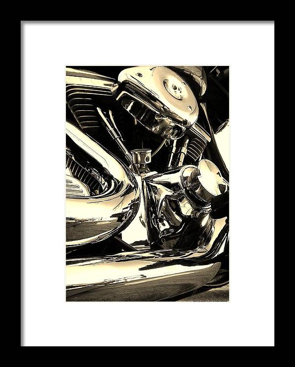 Motorcycle Framed Print featuring the photograph High and Mighty by David Manlove