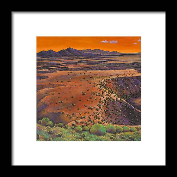 New Mexico Framed Print featuring the painting High Desert Evening by Johnathan Harris