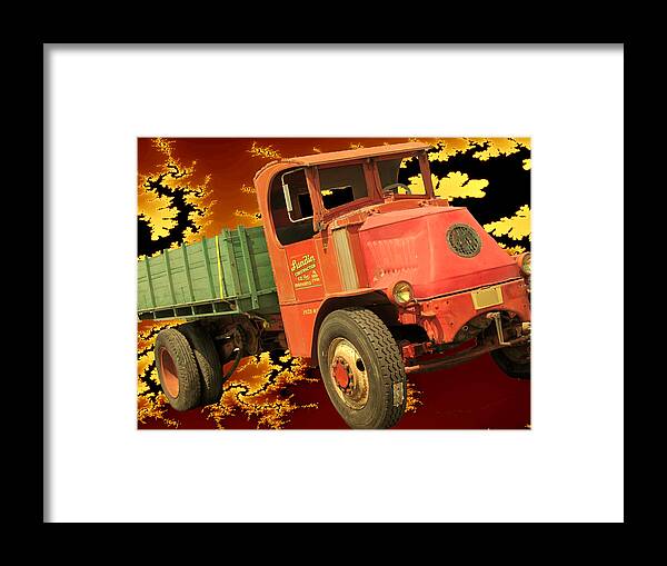 Vintage Framed Print featuring the digital art High Flying Mack by Tristan Armstrong