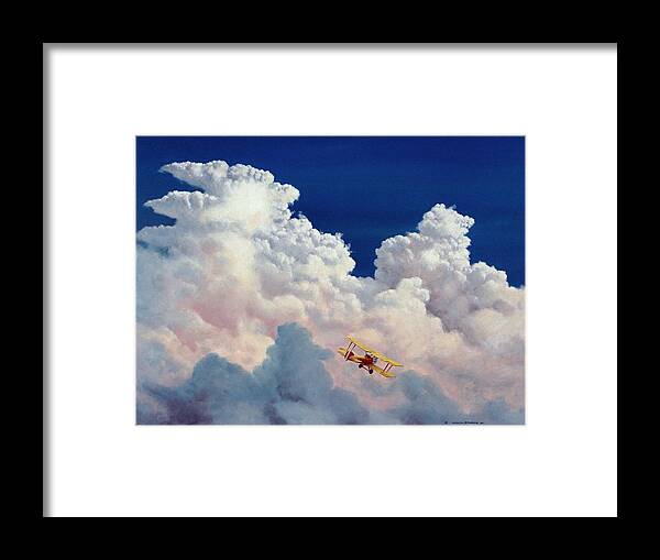 Aviation Framed Print featuring the painting High in the Halls of Freedom by Michael Swanson
