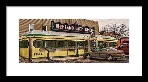 Diner - Restarant Framed Print featuring the photograph Highland Park Diner by Robert Culver