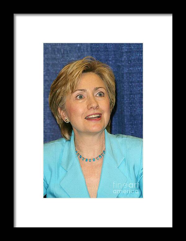 Hillary Diane Rodham Clinton Framed Print featuring the photograph Hillary Clinton by Nina Prommer