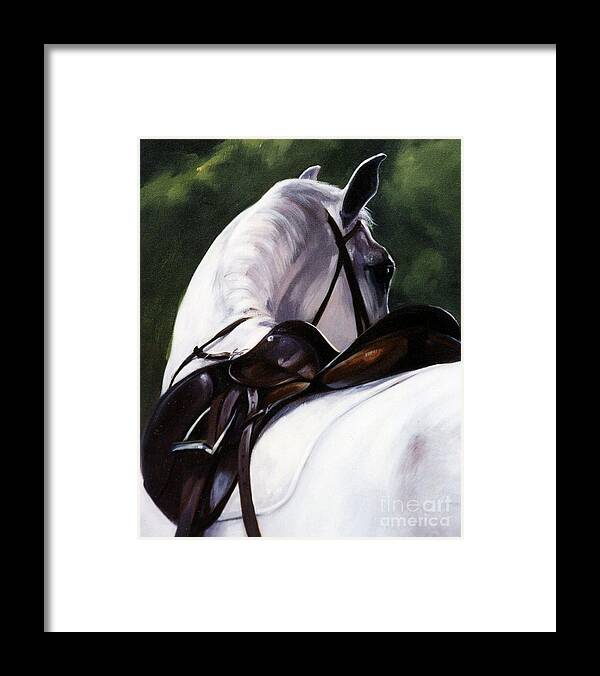 Horse Framed Print featuring the painting Hindsight by Janet Crawford