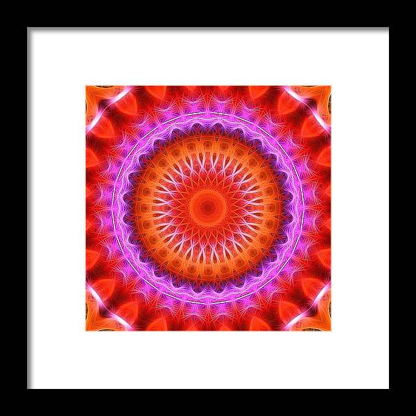 Colorporn Framed Print featuring the photograph #hippy #orange And#purple #fractal #art by Pixie Copley